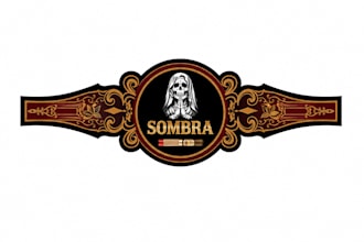 design modern cigar logo cigar label cigar band cigar box and cigar ring