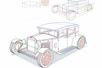 create detailed concept sketches and technical illustrations