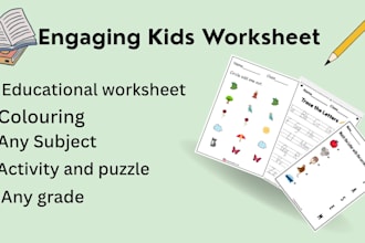 design engaging educational kids worksheets