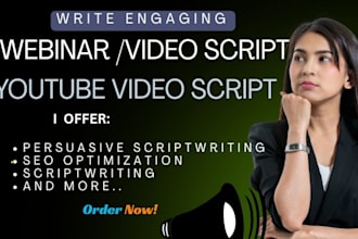 write a perfect webinar script, sales presentation,  using the perfect formular