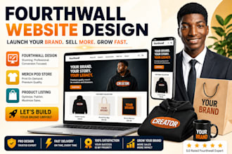 redesign fourth wall store, setup fourthwall website pod merch creator website