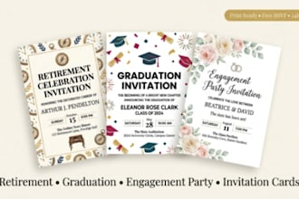 design wedding, birthday, baby shower invitation card and greeting card