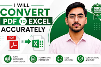 convert PDF to excel accurately with clean and organized data