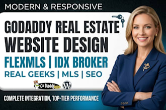 design godaddy real estate website flexmls idx broker godaddy seo real geeks mls
