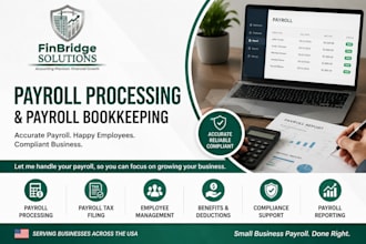 manage payroll processing and payroll bookkeeping services