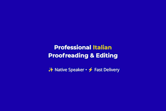 professional proofread, edit, and localize your italian text