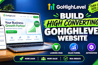 design a gohighlevel website and sales funnel