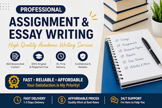 write assignments, essays and academic content