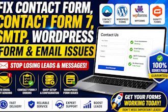 fix contact form, contact form 7, SMTP, wordpress form and email issues