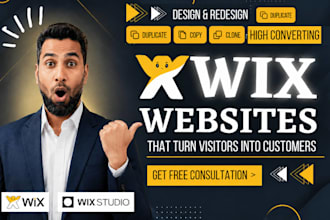 design, redesign, copy, clone, duplicate websites using wix or wix studio