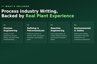 write expert chemical engineering and process industry articles