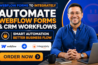 automate webflow forms with integrately and CRM workflows webflow zapier connect