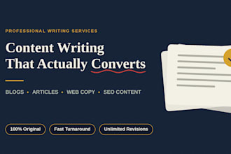 do blog writing article writing  caption writing