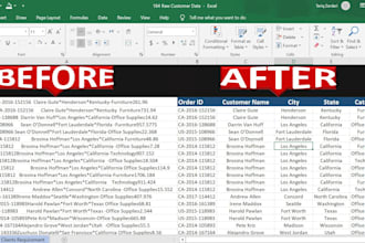 clean, organize, split and merge your messy excel data