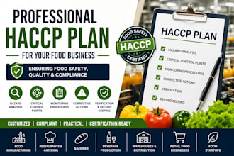 develop a professional haccp plan for your food business