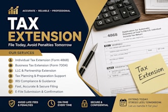 file your irs tax extension form 4868, 7004, and 8868 fast
