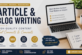 write articles and blog posts in english