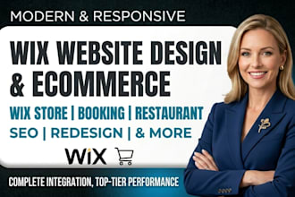 design wix website, wix ecommerce store, wix redesign, booking, restaurant, seo