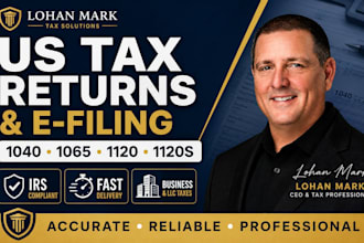 prepare and efile US tax returns 1040 1065 1120 for llcs