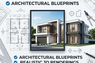 draw city permit plans, 2d floor plans, blueprints and realistic 3d renderings