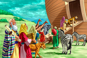 illustrate your religious or bible story childrens book