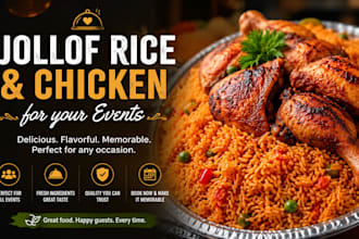 do jollof rice and chicken for your events