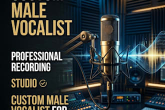 record custom male vocals and sing your lyrics for songs, demos