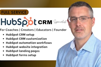 setup hubspot crm and website hubspot automation and b2b hubspot integration