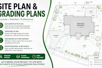 professional site plan grading plans for residential and commercial projects