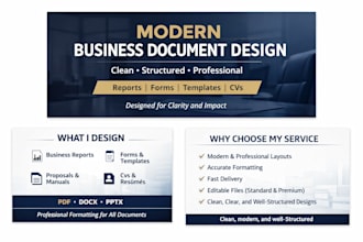 design modern and well structured business documents