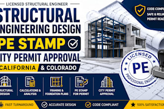 do structural engineering design pe stamp city permit in california, colorado