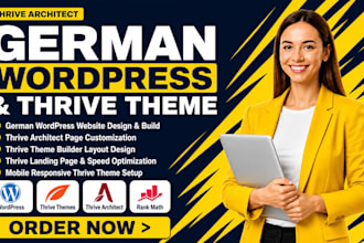 german wordpress website using thrive architect, thrive and thrive theme builder