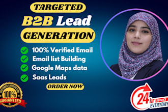 do b2b lead generation, email list building with google maps data, saas leads