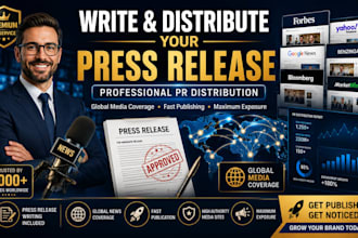 write and distribute press release with professional PR distribution