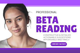 beta read or alpha read your book or ebook