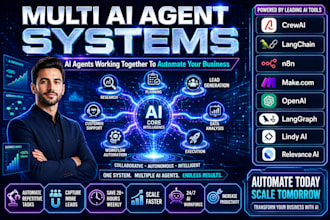 build multi ai agent system with crew ai lindy ai n8n relevance ai make com