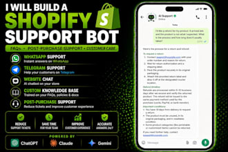 build an ai shopify chatbot for customer support