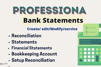 prepare your bank credit card reconcilation statement