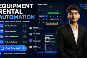setup equipment rental booking automation rental calendar workflow