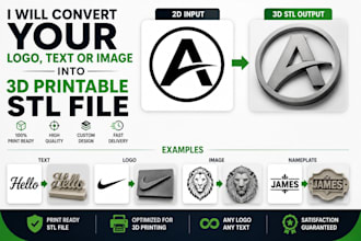 convert your logo, text, or name into a 3d printable stl file