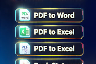 convert PDF to word or excel in 1 hours with  100 percent accurate typing
