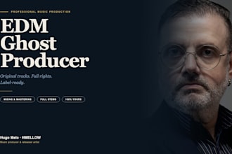 be your edm ghost producer and deliver a professional original track