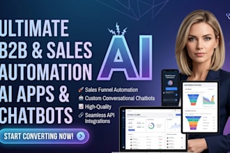 build ai chatbot and web app for sales automation saas and b2b lead generation