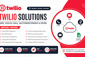 set up twilio SMS, bulk SMS, voice calls, autoresponder and a2p 10dlc approval
