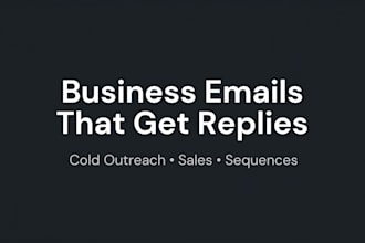write professional cold emails and sales copy