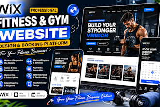 design wix fitness website, gym website and trainer booking platform