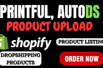 upload list shopify products via autods supliful  printify and pod apps