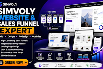 design simvoly websites and funnels
