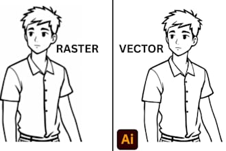 vectorize, redraw raster logo or images quickly for urgent delivery