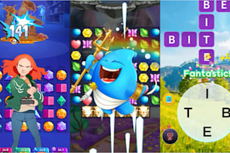develop mobile puzzle game, block puzzle, match 3, or endless runner game